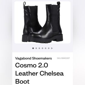 Vagabond Shoemakers / Cosmo 2.0 Leather Chelsea Boots size 38